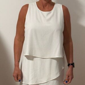 Elegant White Layered Dress